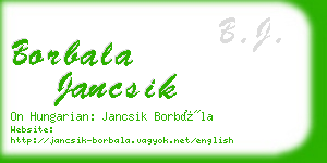 borbala jancsik business card